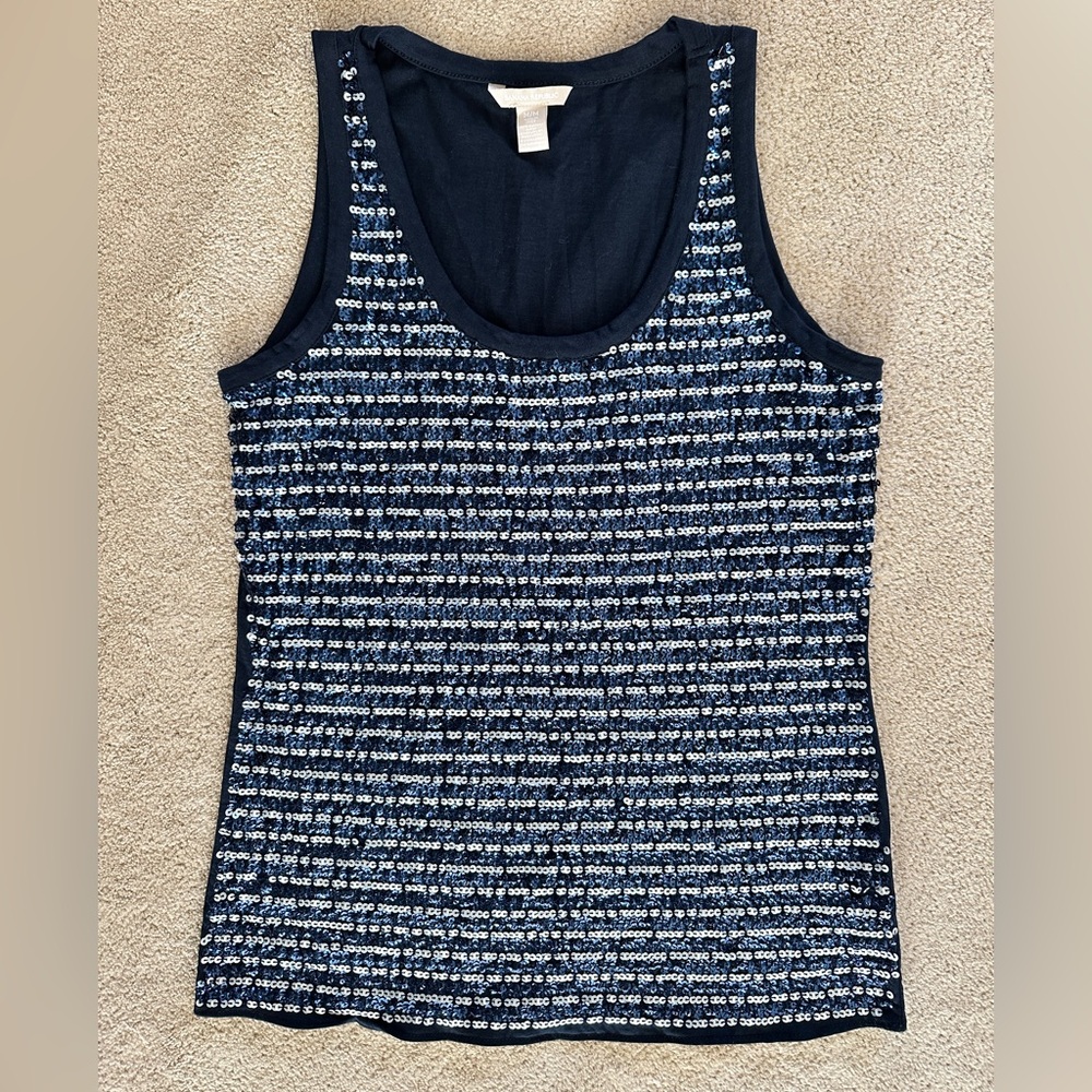 Banana Republic Midnight Blue Sequin Tank